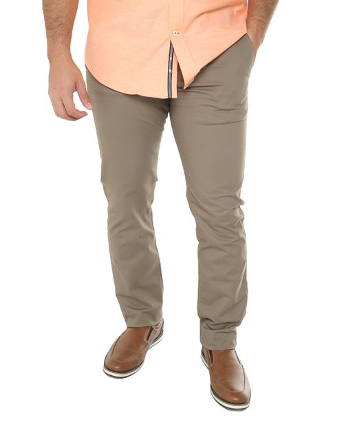 Nautica Pantalón chino taupe sólido para hombre
