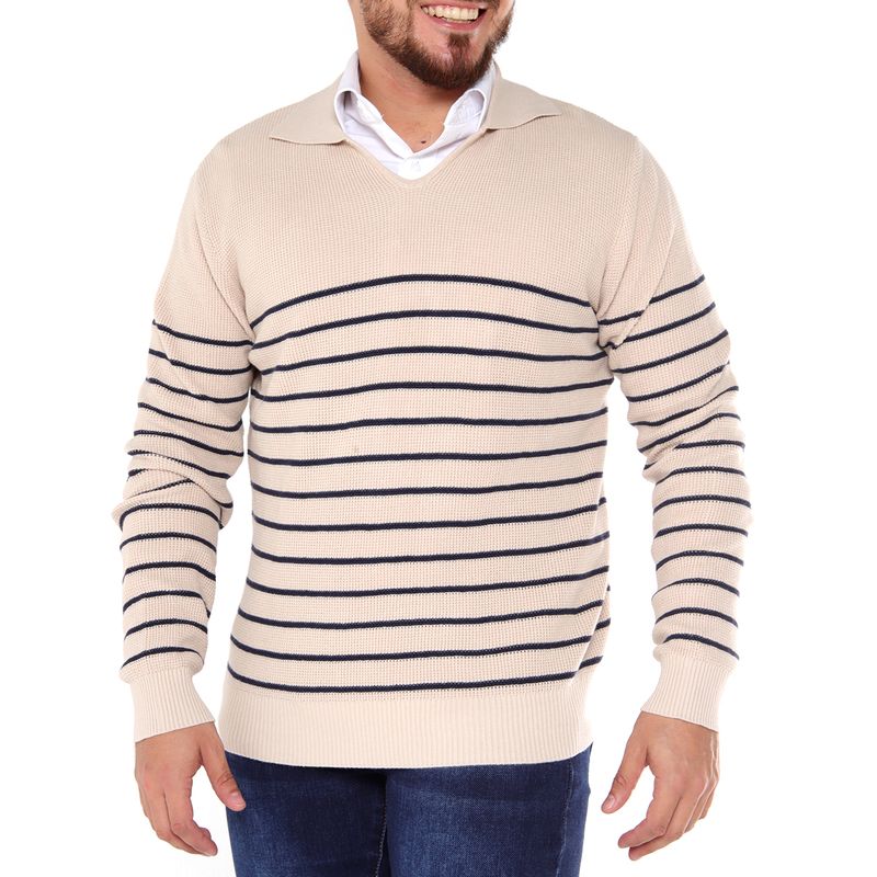 Suéter de rayas para hombre sales