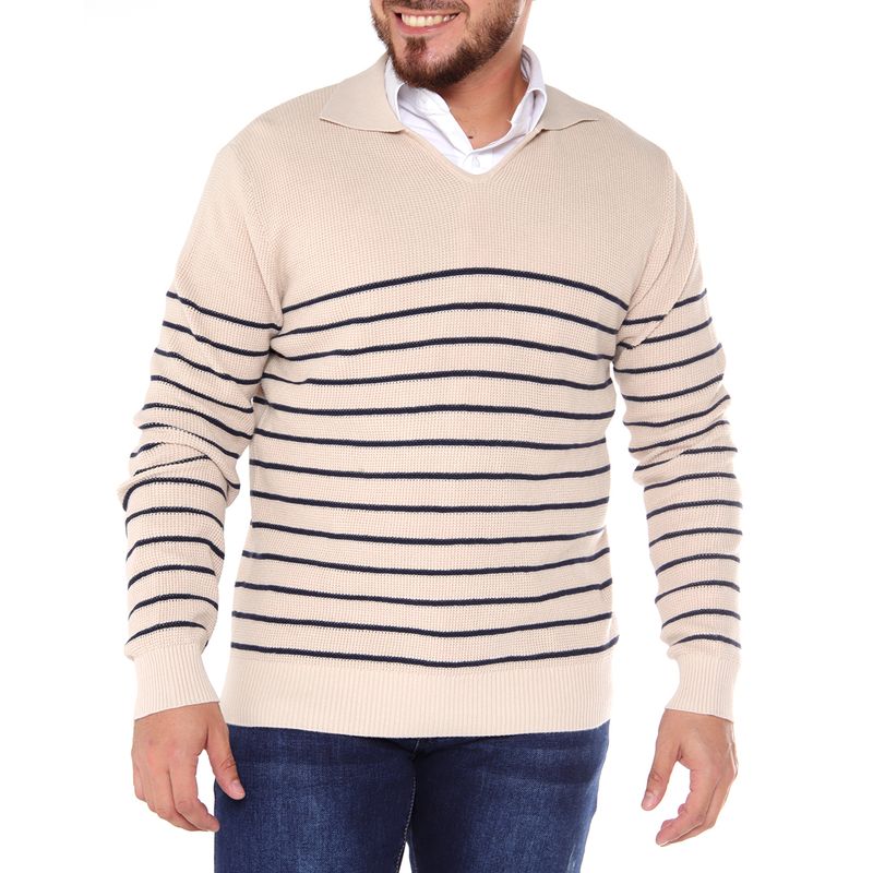 Sueter beige hombre sale