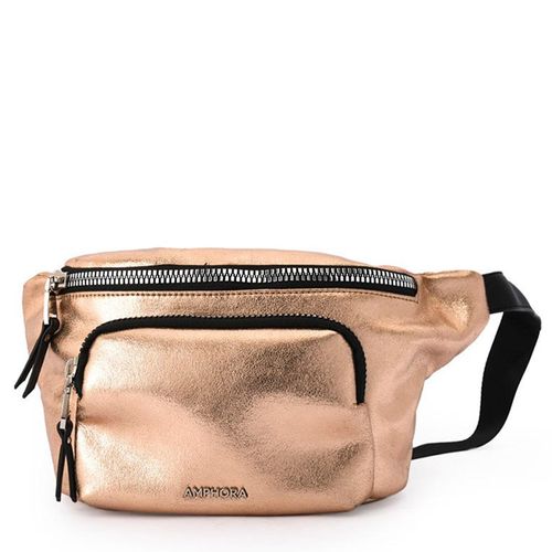 Cartera cangurera Amphora color rosado para mujer