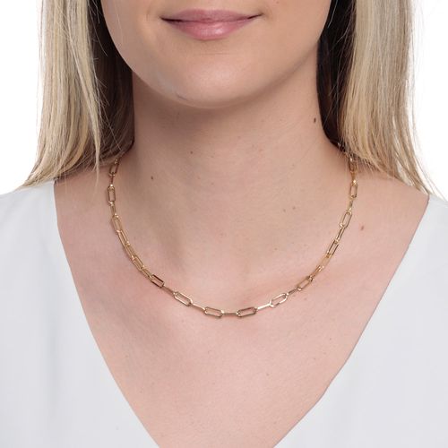 Cadena nes de brass en dorado para mujer