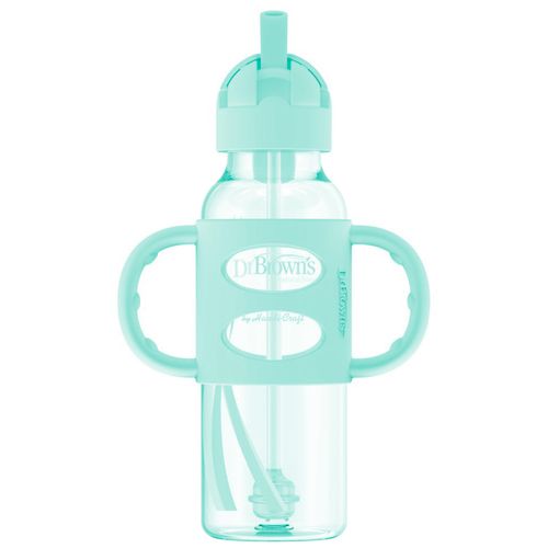Botella ancha con pajilla y asas 9 onz