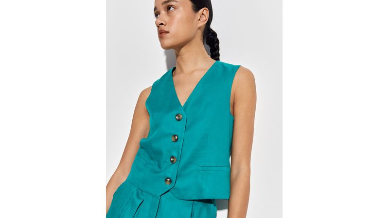 Chaleco Sfera verde para mujer