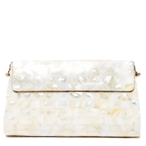 Cartera clutch Sfera color blanco para mujer