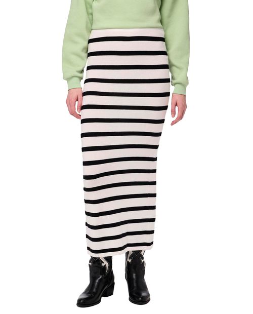 Falda Pieces maxi rayada de cintura alta para mujer