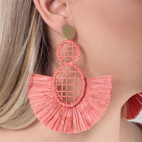 Pendientes Sfera color coral para dama