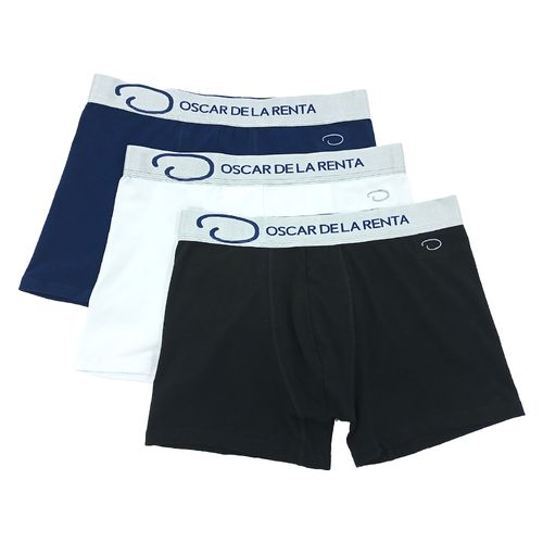 Pack de 3 boxers brief Oscar de la Renta negro, navy y blanco para hombre