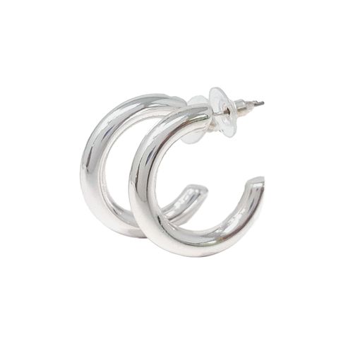 Aretes color plateado para mujer