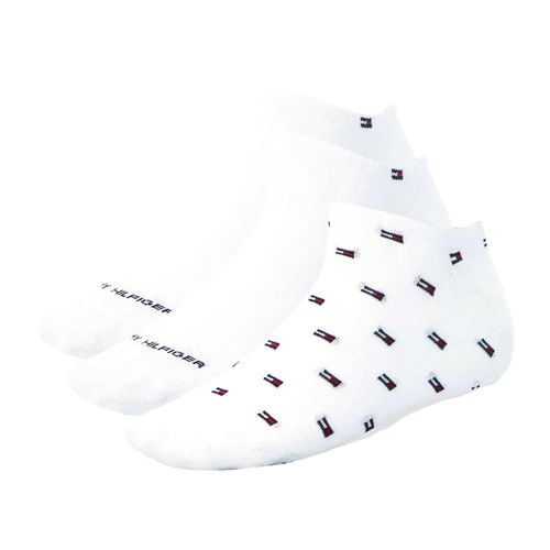 Pack de 3 pares de calcetines Tommy Hilfiger no show mini print para hombre