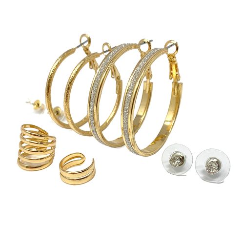 Set de aretes Sfera dorados para mujer