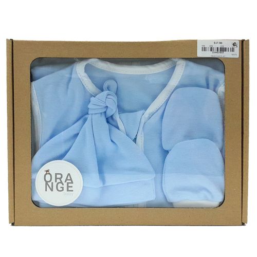 Set de regalo 3 piezas azul sólido para bebé niño