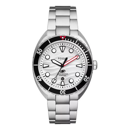 Reloj Fossil análogo acero inoxidable plateado para hombre