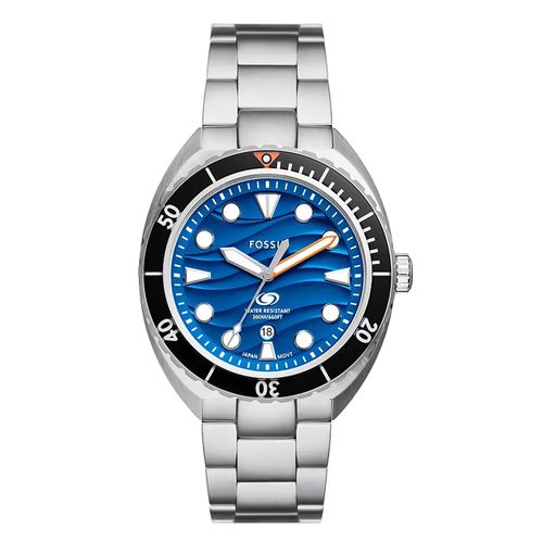 Reloj Fossil análogo acero inoxidable plateado para hombre