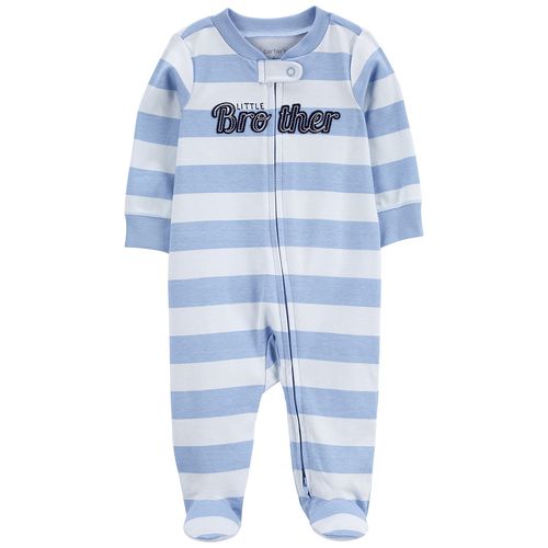 Pijama bicolor a rayas para bebé niño