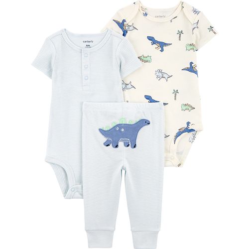 Conjunto de 3 piezas multicolor con estampado de dinosaurios para bebé niño