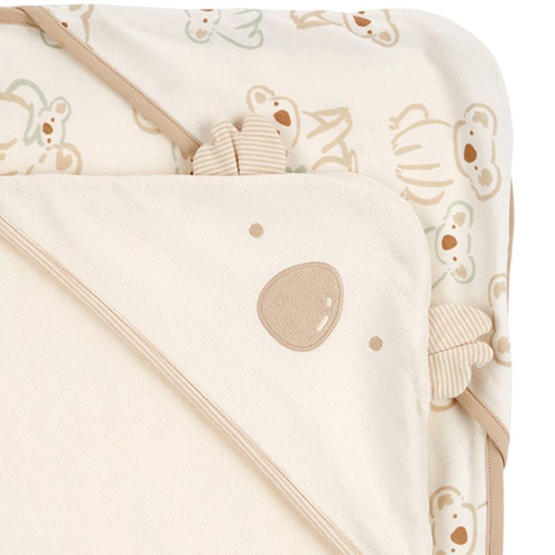 Set-de-2-toallas-beige-con-capucha-para-niño