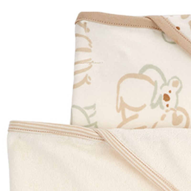 Set-de-2-toallas-beige-con-capucha-para-niño