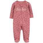 Pijama-rosada-con-estampado-de-flores-para-bebe-niña