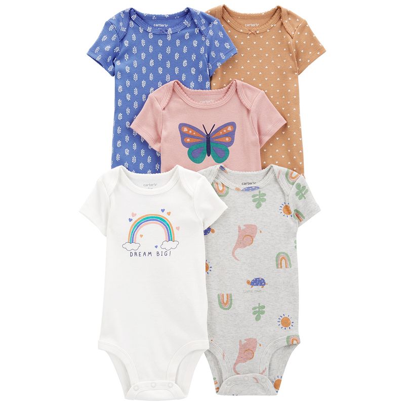 Set-de-5-mamelucos-multicolor-con-estampado-de-arcoiris-para-bebe-niña