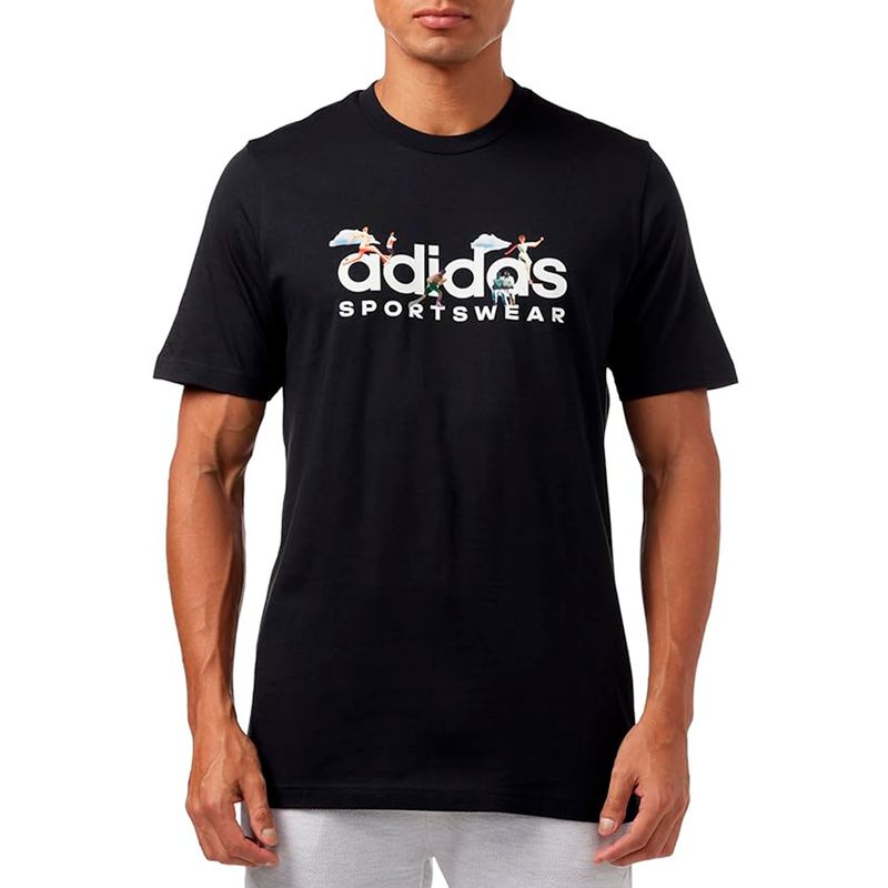 Camisetas adidas hombre negro on sale