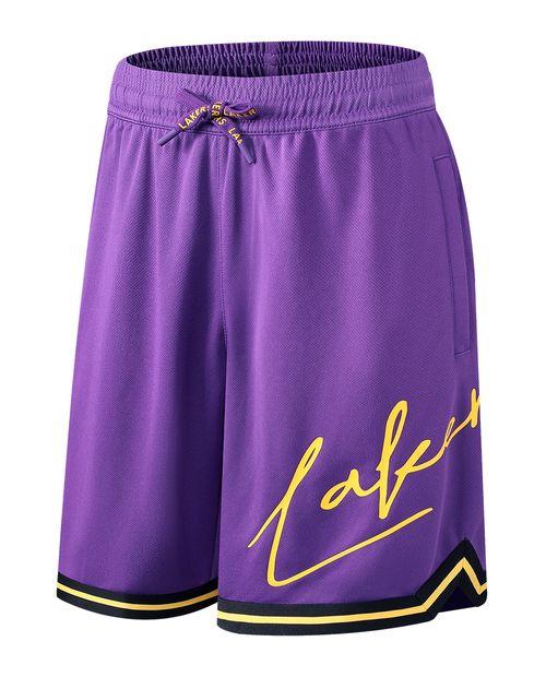 Short deportivo Lakers morado para hombre