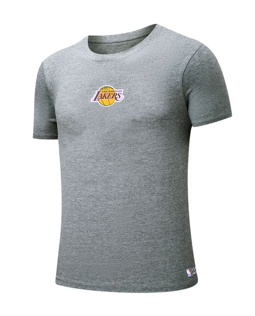 Camiseta deportiva Lakers negra estampada para hombre