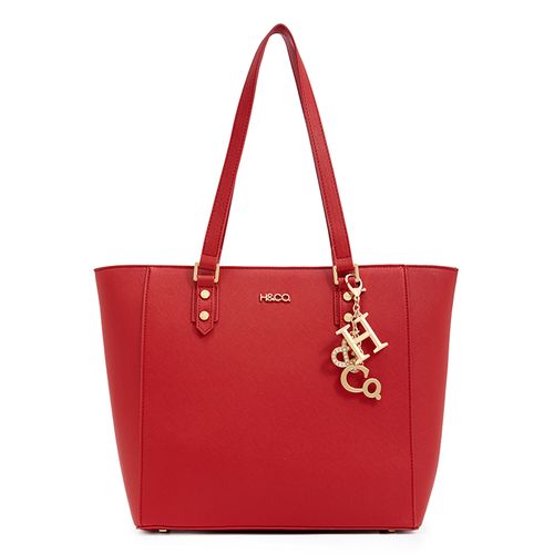 Cartera tote H&Co color rojo para mujer