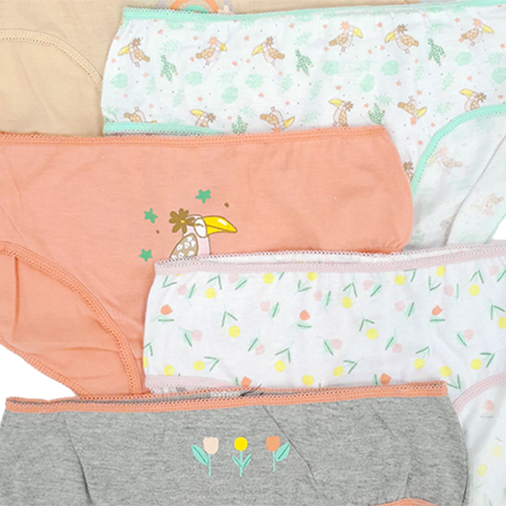 Set de 7 piezas ropa interior multicolor con estampado de unicornios ...