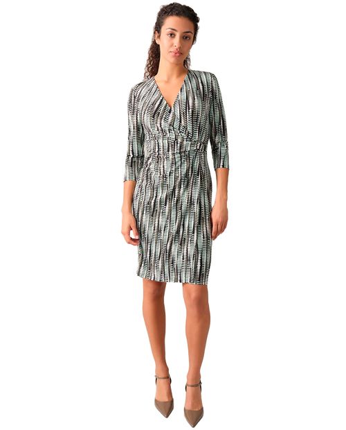 Vestido Kasper Separates formal estampado manga 3/4 para mujer