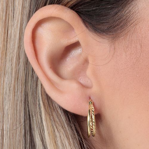 Aretes de plata color dorado para mujer
