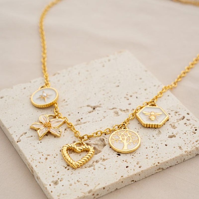 Collar color dorado para mujer - Siman El Salvador