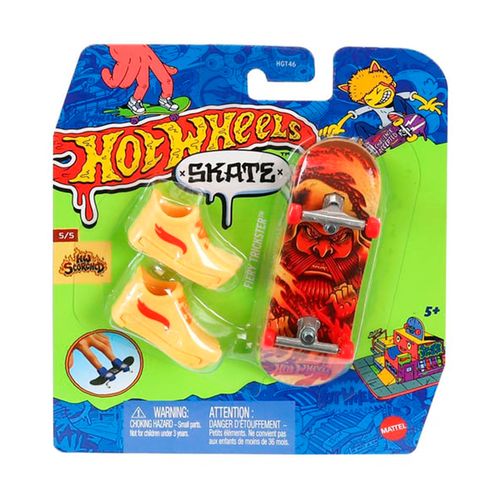 Hot wheels vehículo de juguete patineta con tenis de skate