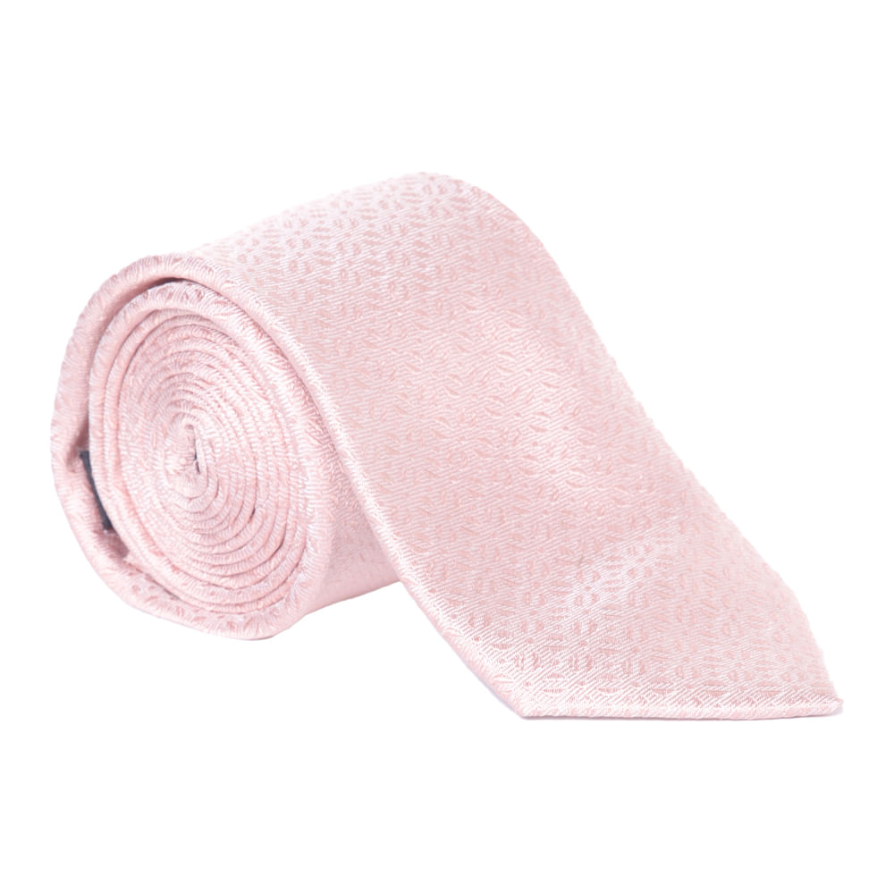 Corbata Unexpected de seda regular fit rosada mini print para hombre
