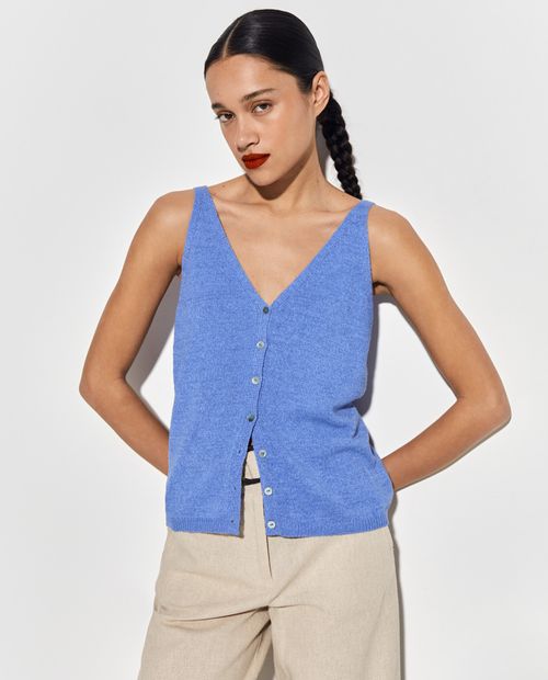 Camiseta Sfera tank top azul para mujer