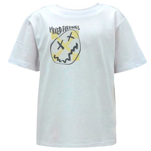 Camiseta blanca con estampado para niño