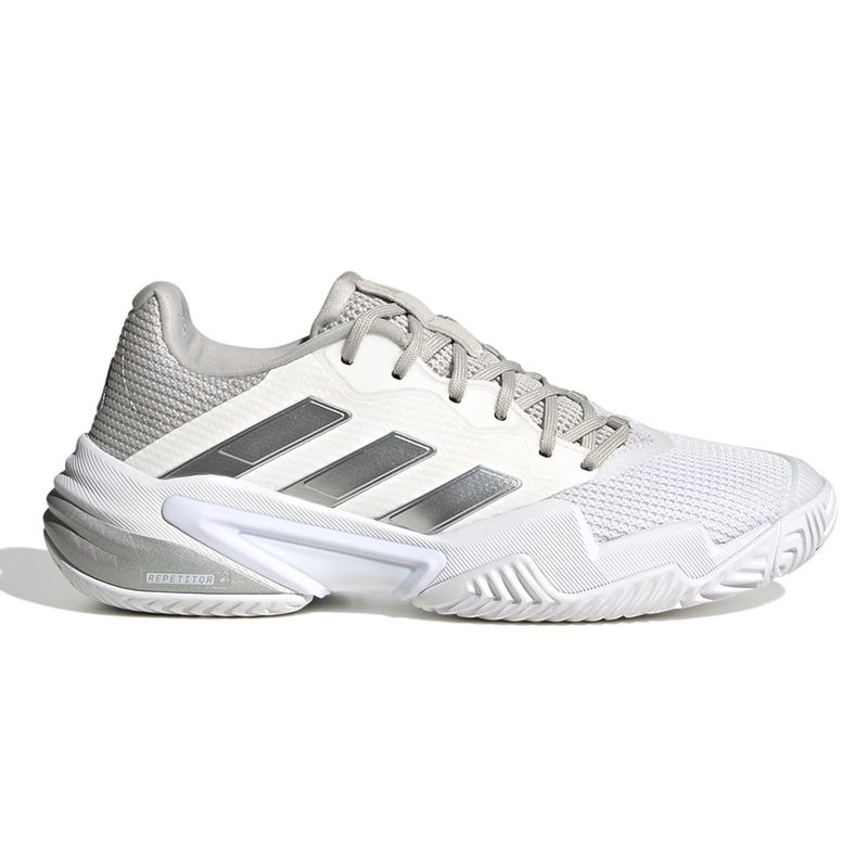 Zapato Adidas barricade 13 deportivo color blanco para mujer