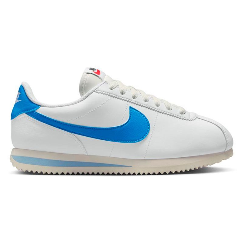 Zapato Nike Cortez color casual blanco azul para mujer