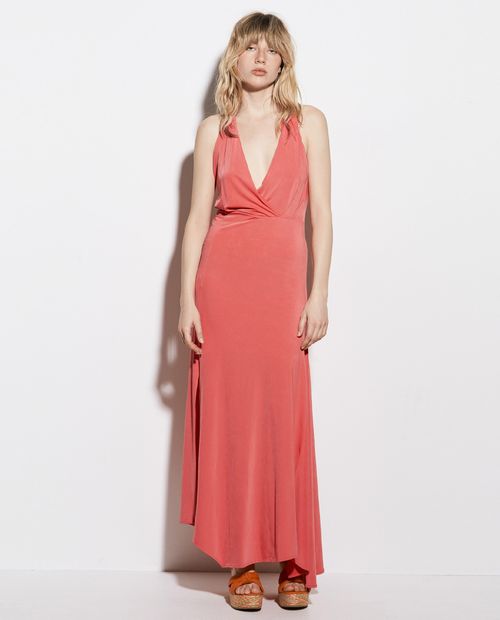 Vestido Sfera maxi rosado de tirantes para mujer