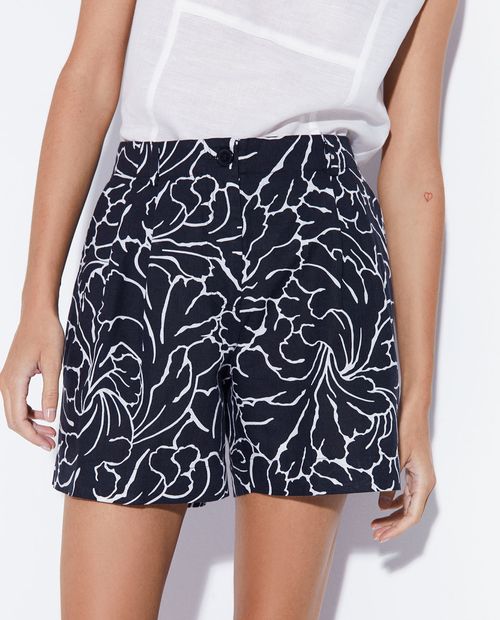 Short Sfera casual negro de cintura alta para mujer