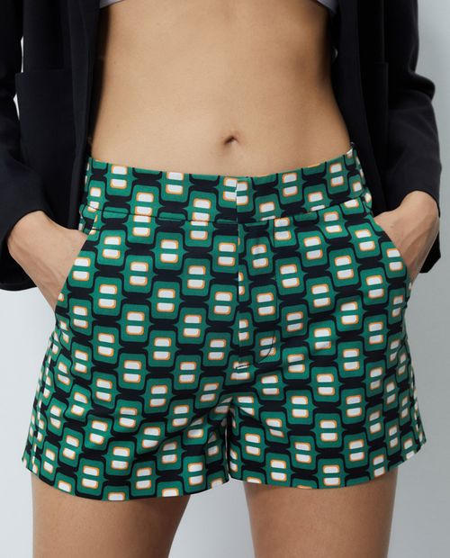 Short Sfera casual estampado de cintura corta para mujer