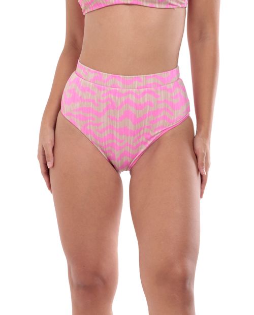 Braguita de bikini de cintura alta con estampado Raisins and Leilani para mujer