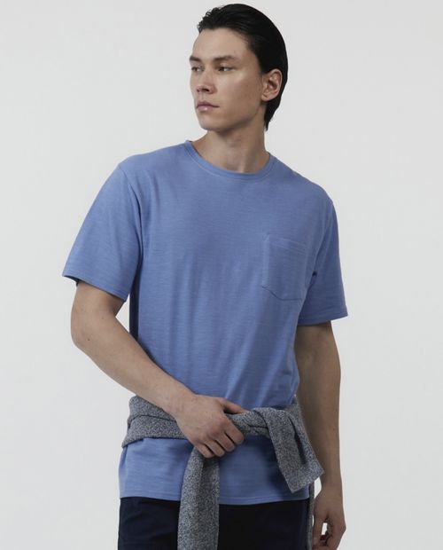 Sfera Camiseta basica azul heather para hombre