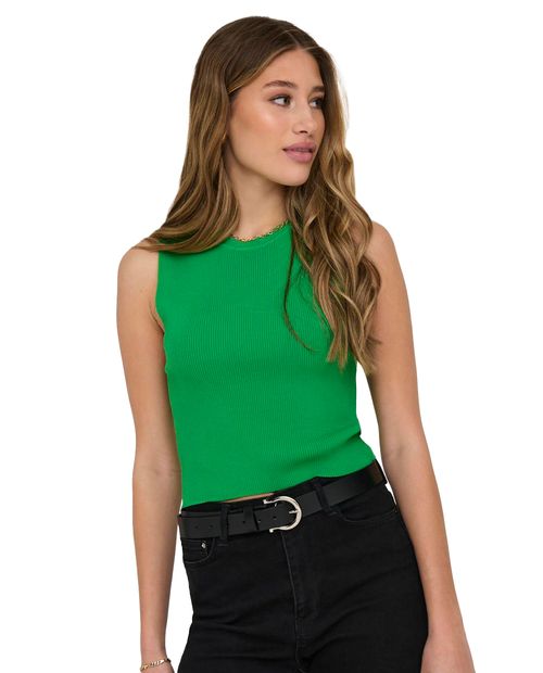 Camiseta Only tank top verde para mujer
