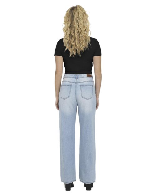 Blusa Only crop top negro manga corta para mujer