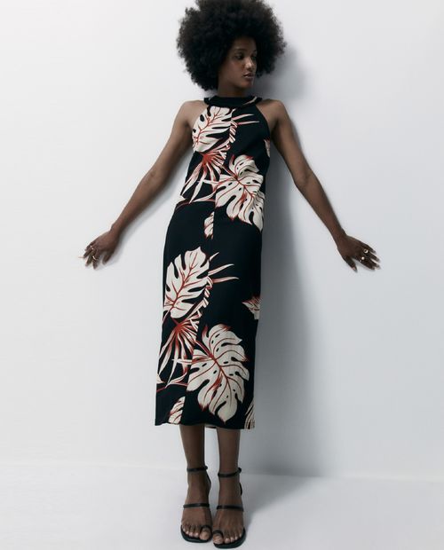 Vestido Sfera midi estampado sin mangas para mujer