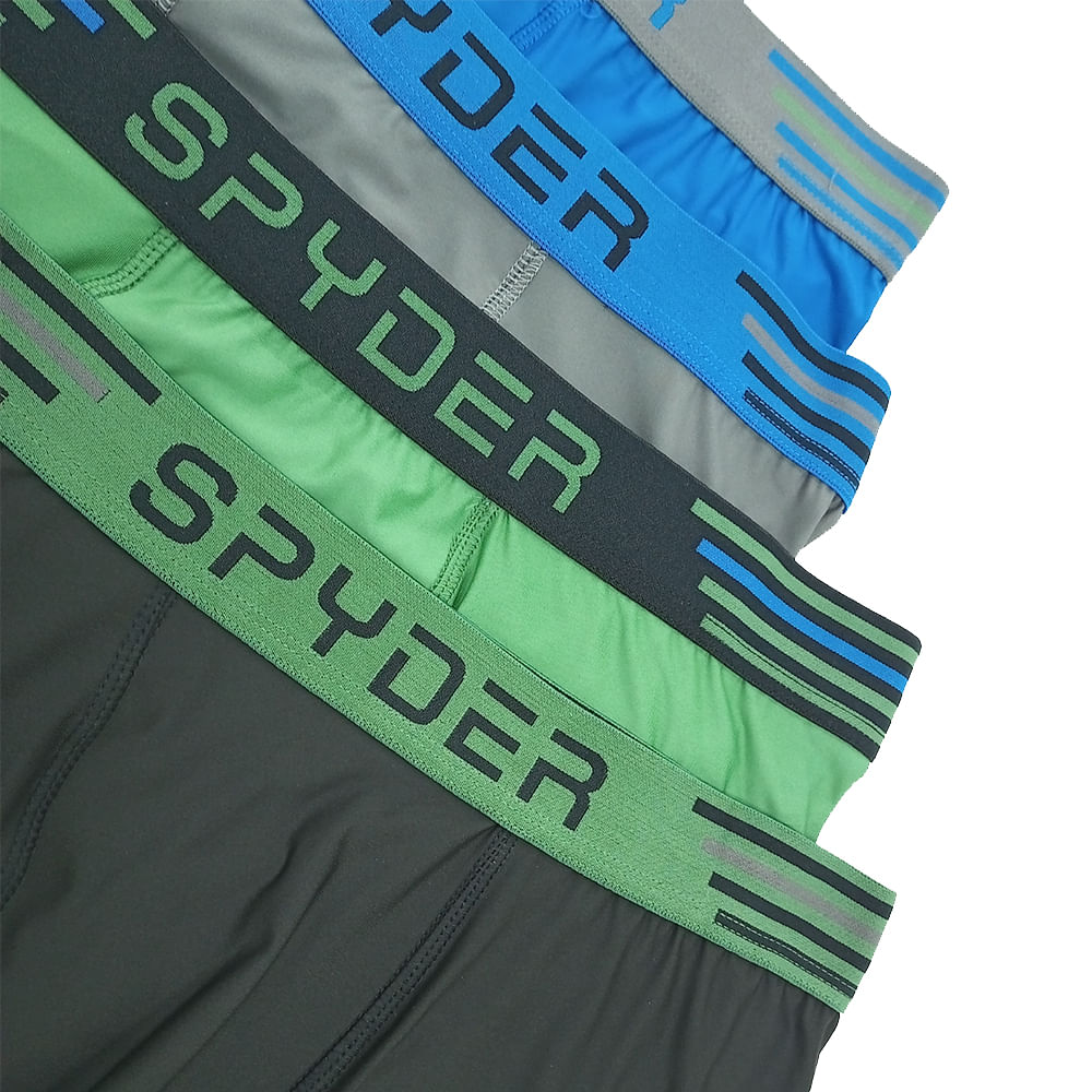 Pack de 4 boxers brief Spyder performance multicolor sólidos para ...