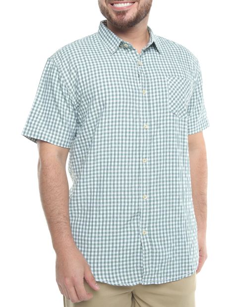 Gents Camisa oxford verde cuadriculada para hombre