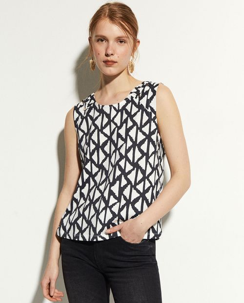 Camiseta Sfera estampada sin mangas para mujer