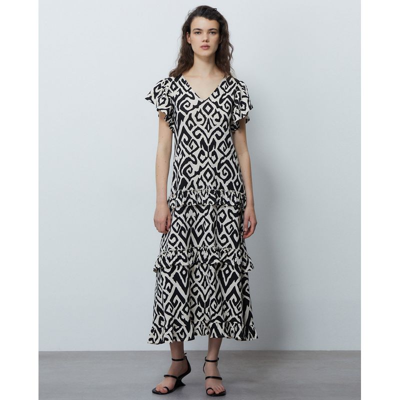 Ropa Moda Sfera Vestido De Cuadros Sfera Vestido Sfera Maxi