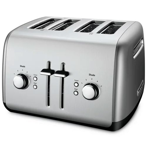 Tostadora acero inox plateado 4 rebanadas